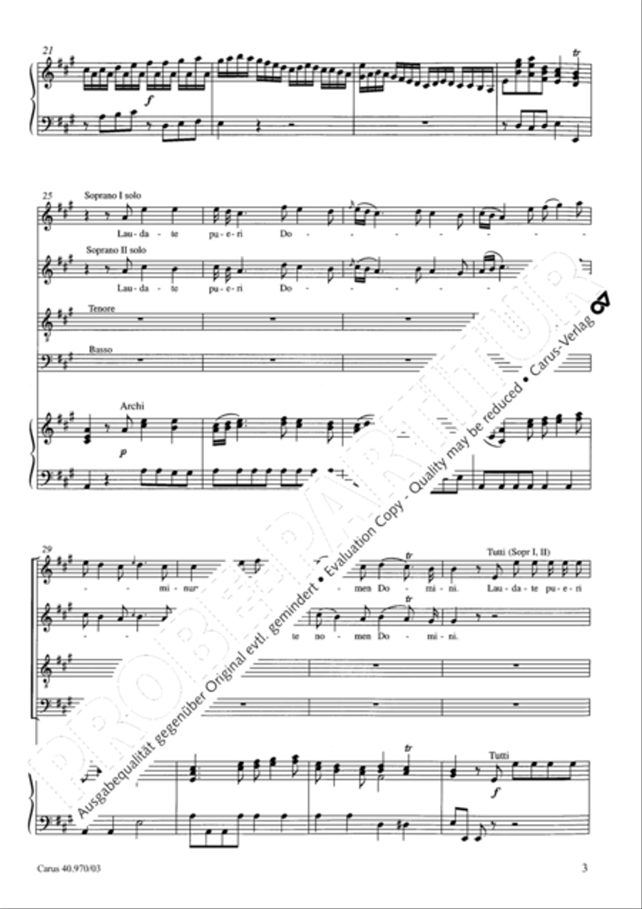 Laudate pueri SSA scores gallery preview page 4