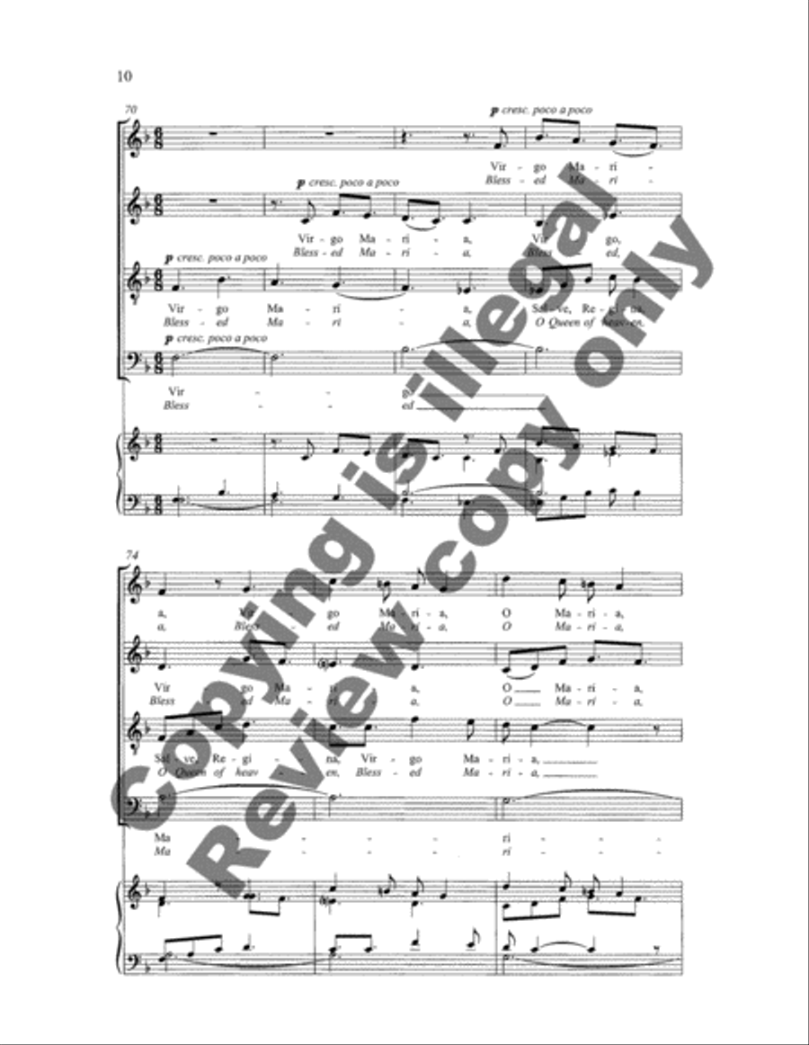 Salve Regina Salve Regina 4-Part scores gallery preview page 13