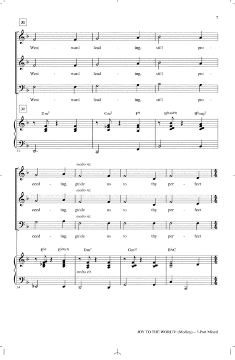 Joy To The World! (Medley) 3-Part scores gallery preview page 5