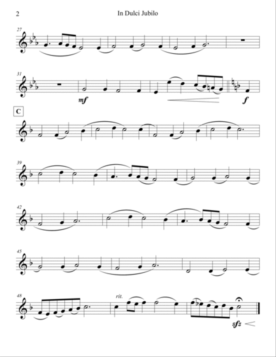 In Dulci Jubilo : Brass Octet (3,2,2,1) Brass Ensemble scores gallery preview page 6