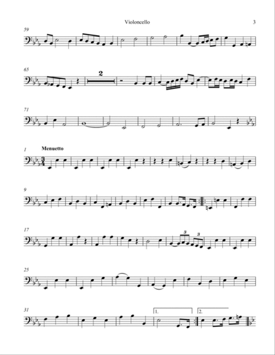 Quartet #3 Op. 20 in E Flat Major String Quartet scores gallery preview page 3