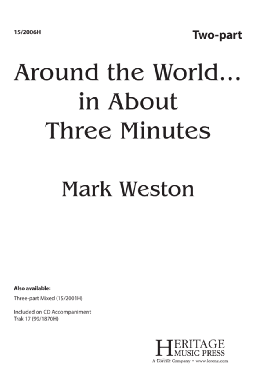 Around the World...in About Three Minutes 2-Part scores gallery preview page 1