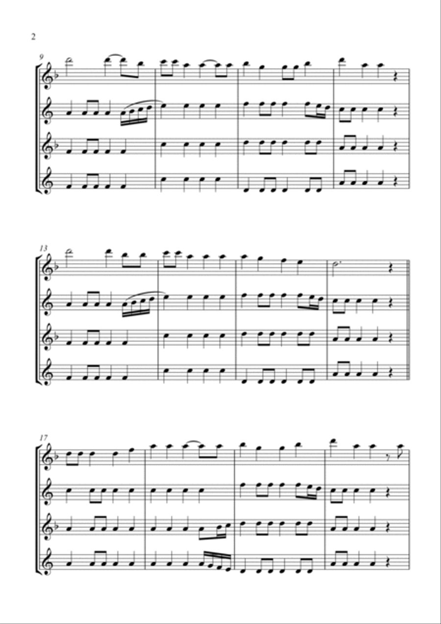 Wellerman Wellerman Woodwind Quartet scores gallery preview page 3