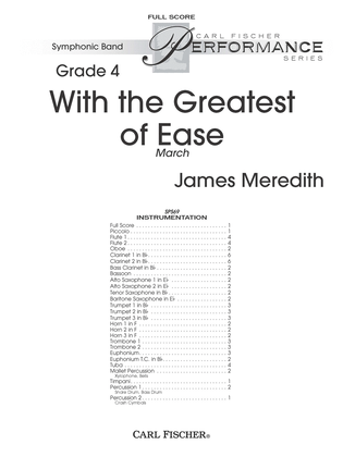 Book cover for With the Greatest of Ease