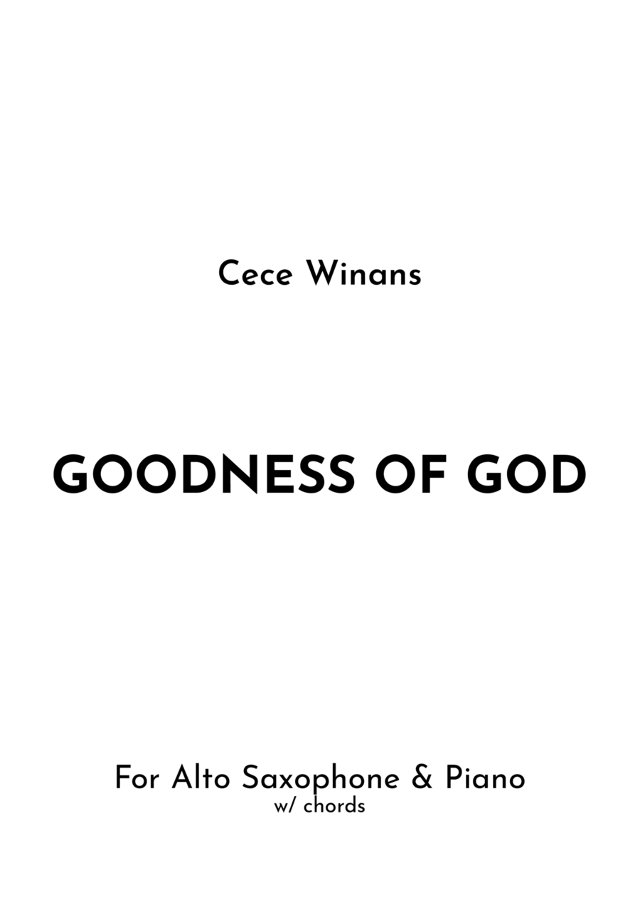 Goodness Of God Alto Saxophone scores gallery preview page 1