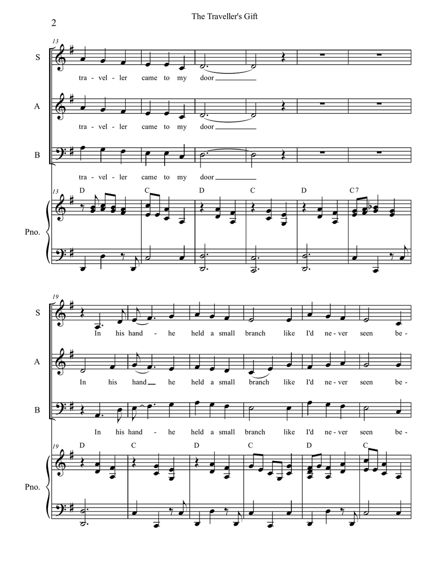 The Traveller's Gift The Traveller's Gift 3-Part scores gallery preview page 2