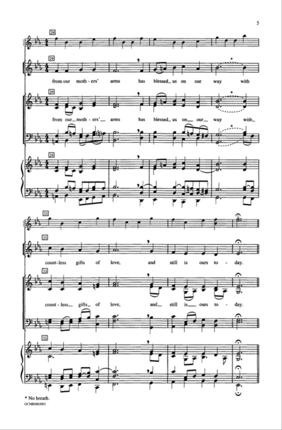 Now Thank We All Our God Now Thank We All Our God 4-Part scores gallery preview page 5