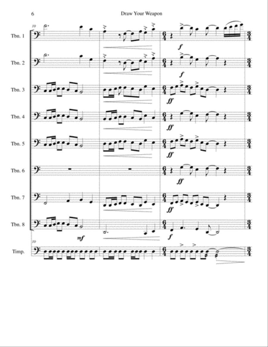 Draw Your Weapon Trombone scores gallery preview page 6
