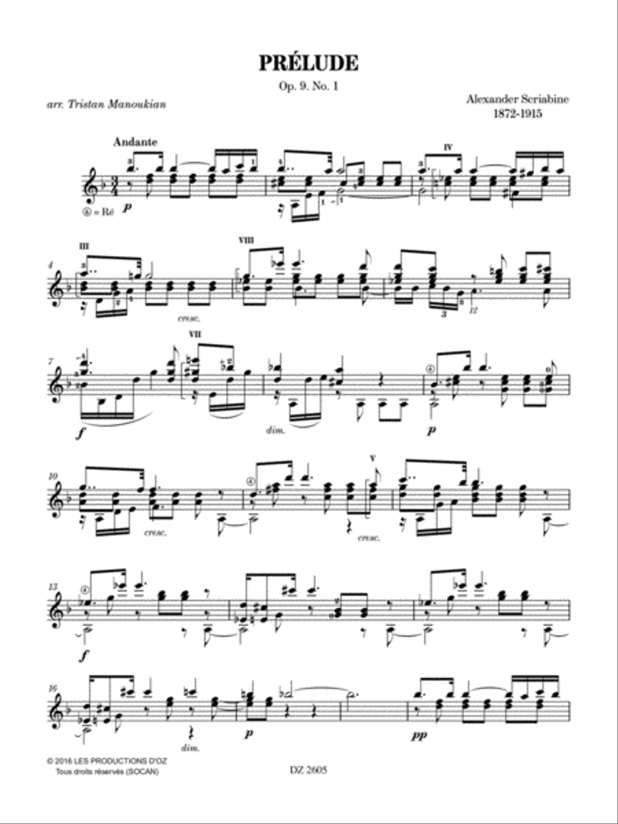 Prélude et nocturne Prélude et nocturne Classical Guitar scores gallery preview page 2