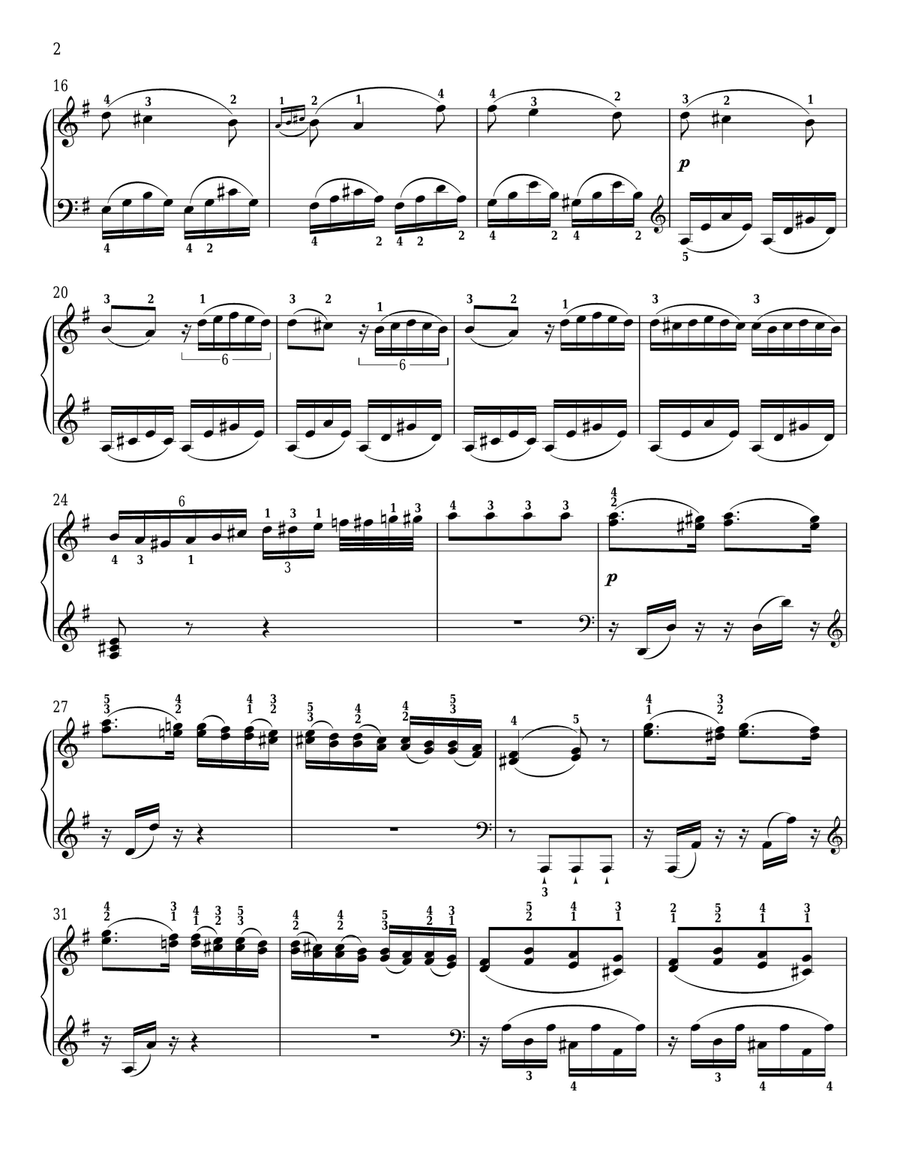 Sonata In G Major, Op. 14, No. 2 Piano Solo scores gallery preview page 2