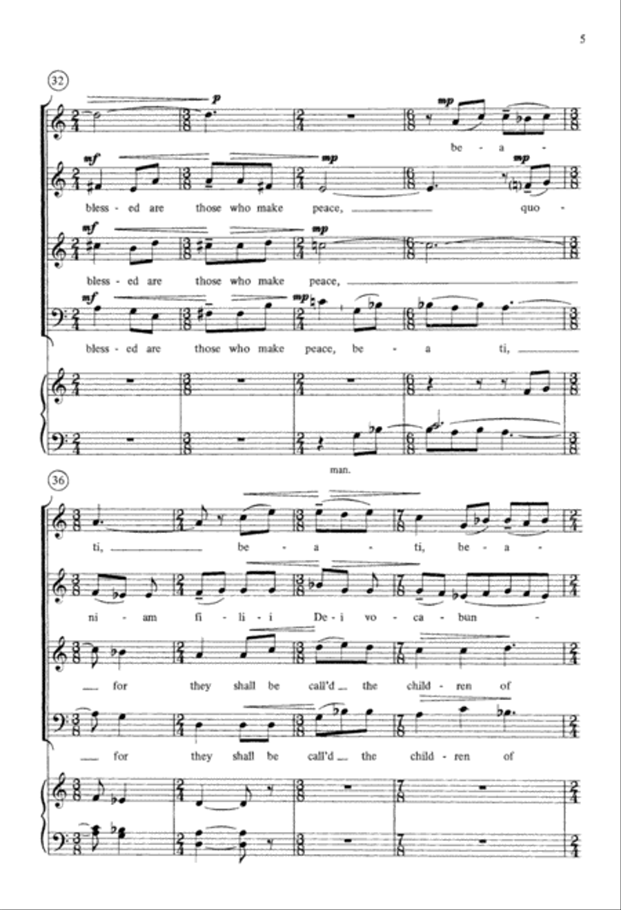 For the Feast of All Saints 4-Part scores gallery preview page 6