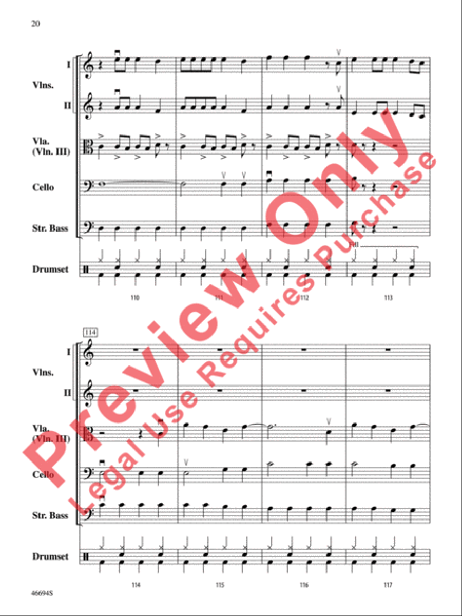 The LEGO Ninjago Movie: Selections from the Motion Picture Soundtrack String Orchestra scores gallery preview page 21