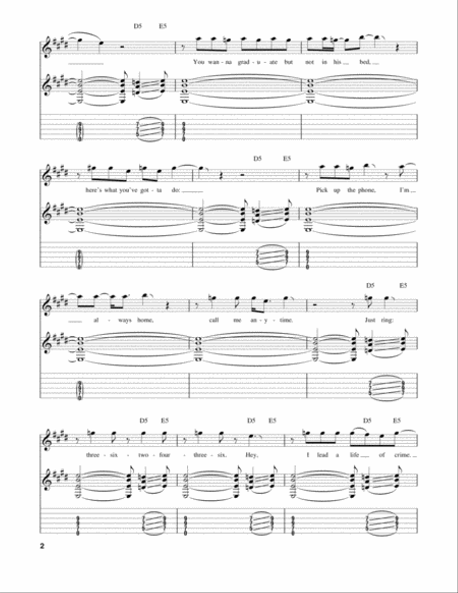 Dirty Deeds Done Dirt Cheap Acoustic Guitar scores gallery preview page 2