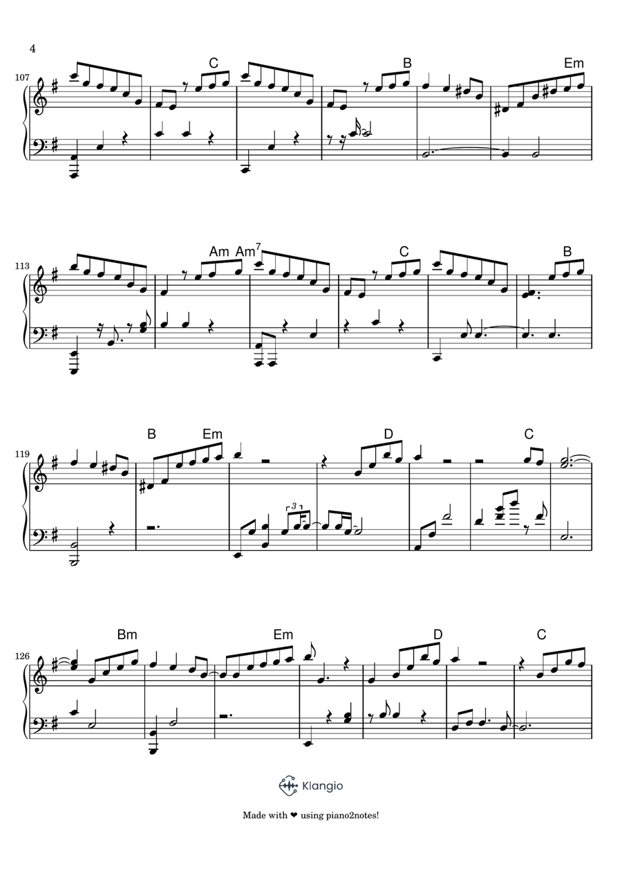 Broken Strings - Piano Music Score Piano Solo scores gallery preview page 4