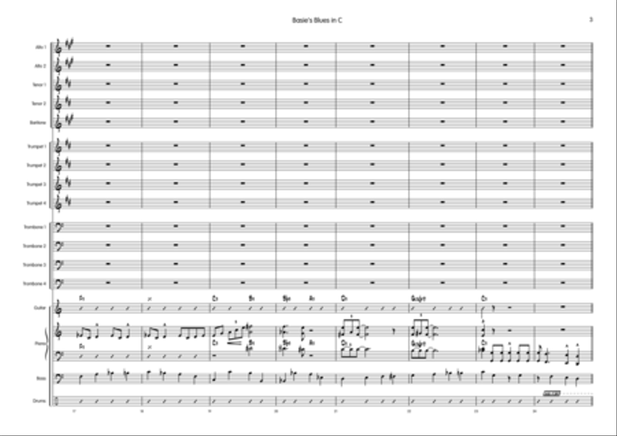 Basie's Blues In C Big Band scores gallery preview page 4