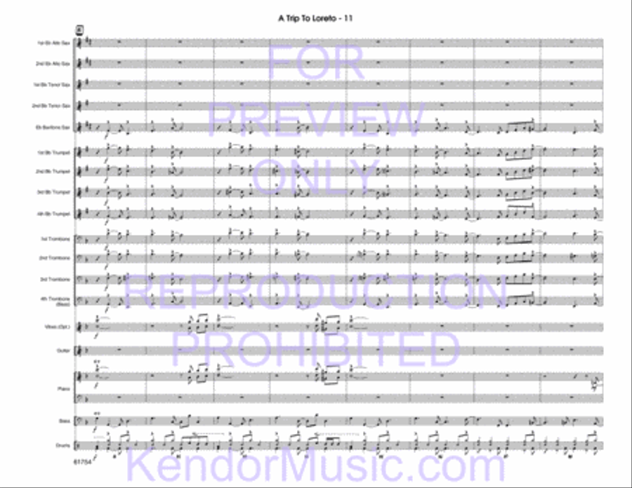 Trip To Loreto, A Jazz Ensemble scores gallery preview page 13