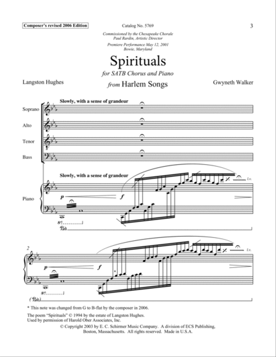 Spirituals from Harlem Songs 4-Part scores gallery preview page 3