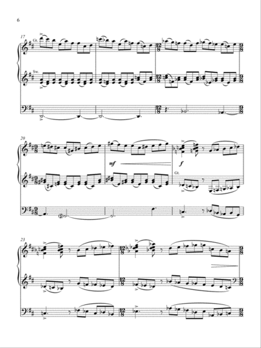 Chorale and Gigue Organ Solo scores gallery preview page 5