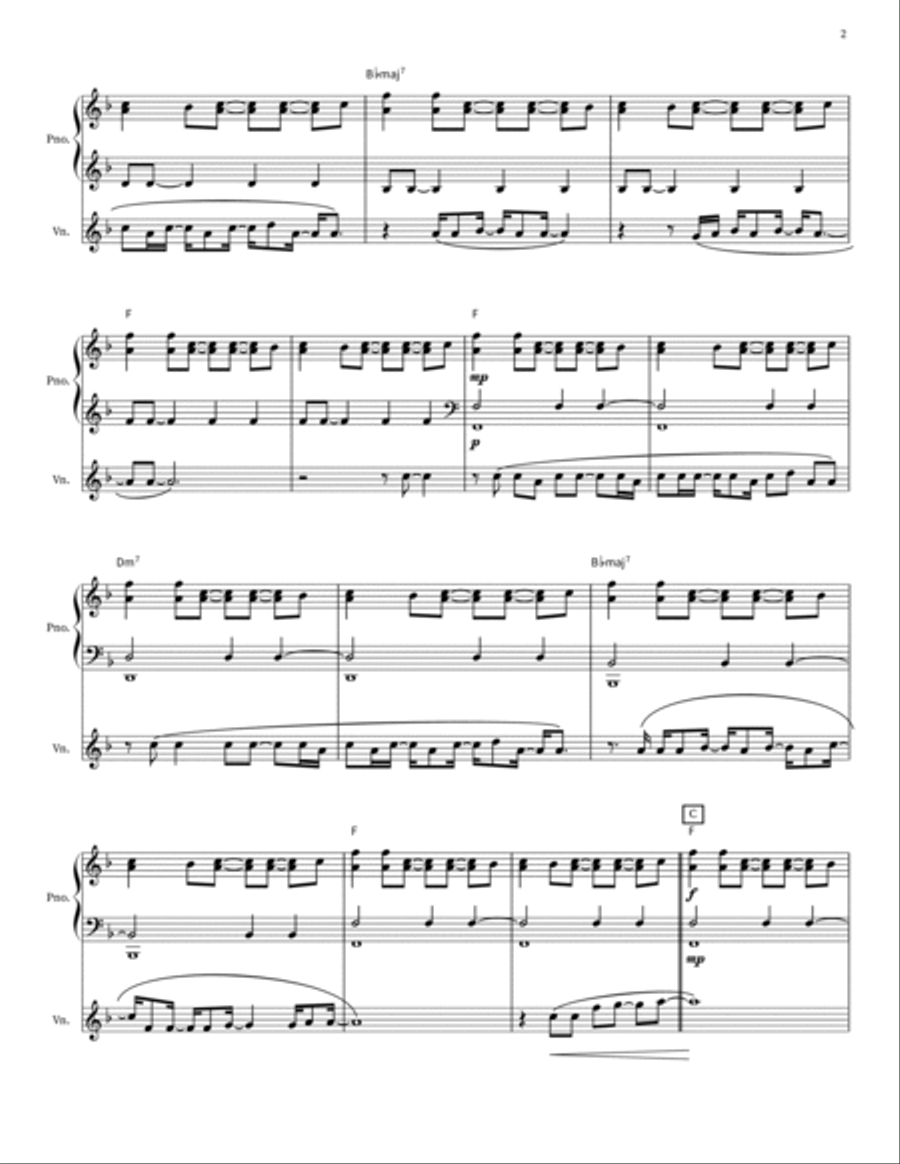 Just The Way You Are Violin Solo scores gallery preview page 2