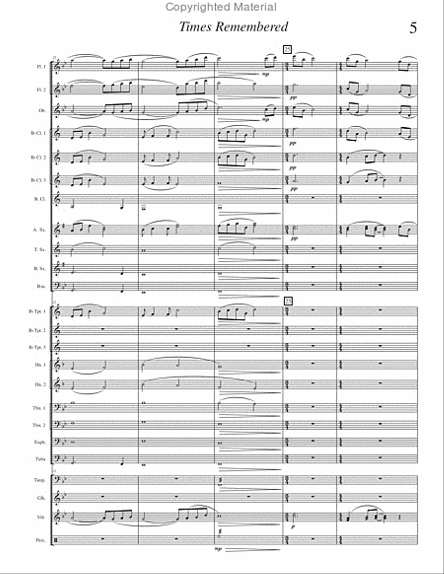 Times Remembered Times Remembered Concert Band scores gallery preview page 8