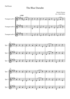 The Blue Danube (Waltz by Johann Strauss) for Trumpet in Bb Trio
