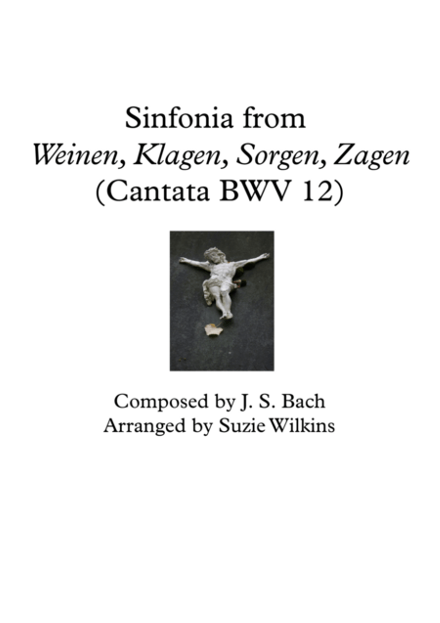 Sinfonia from Weinen, Klagen, Sorgen, Zagen (BWV 12) Woodwind Duet scores gallery preview page 1