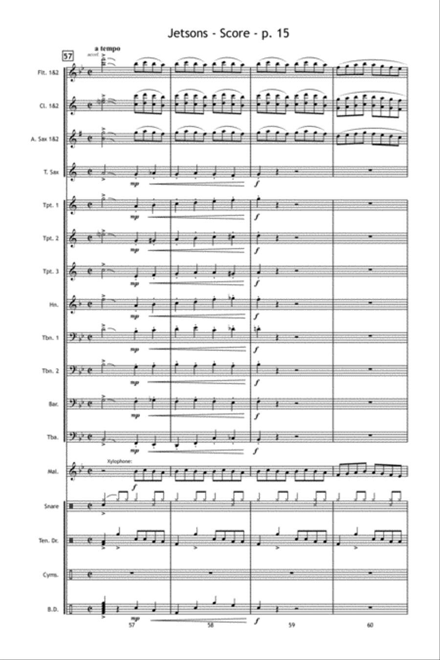 Jetsons Marching Band scores gallery preview page 16