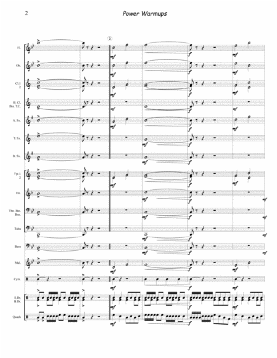 Power Warmups Marching Band scores gallery preview page 3