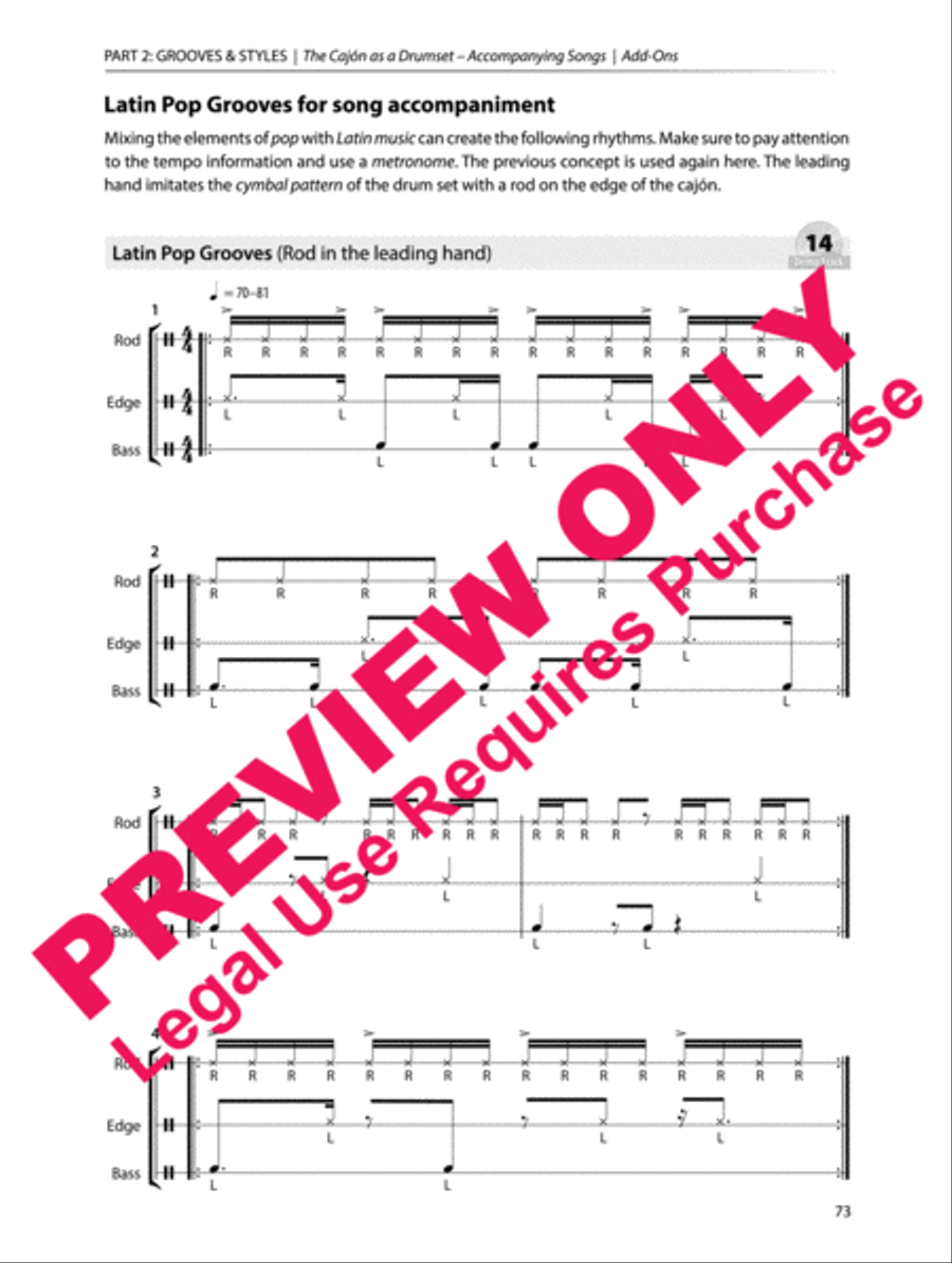 Matt Philipzen CAJÓN BOOK Percussion scores gallery preview page 15