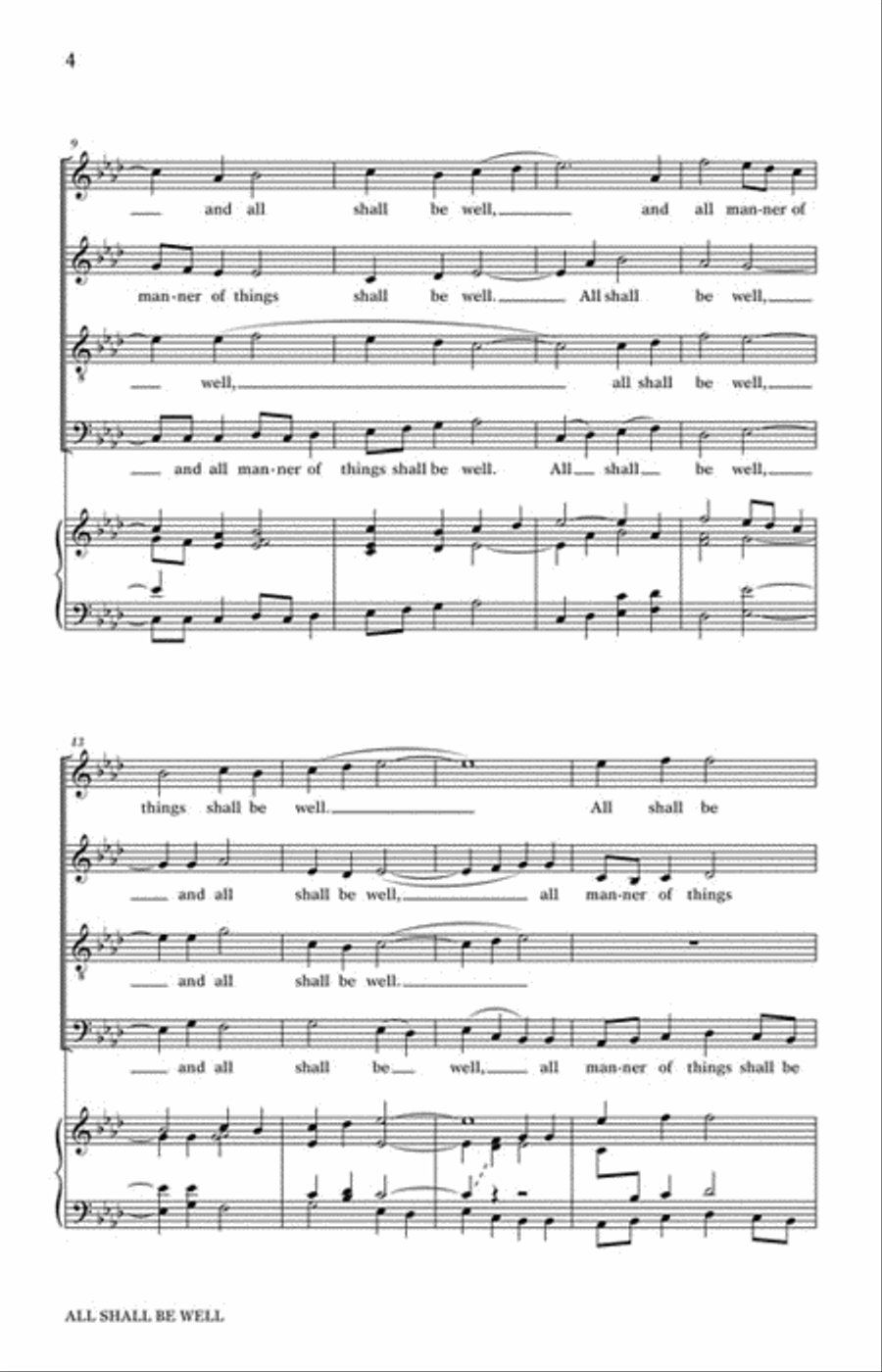 All Shall Be Well 4-Part scores gallery preview page 3