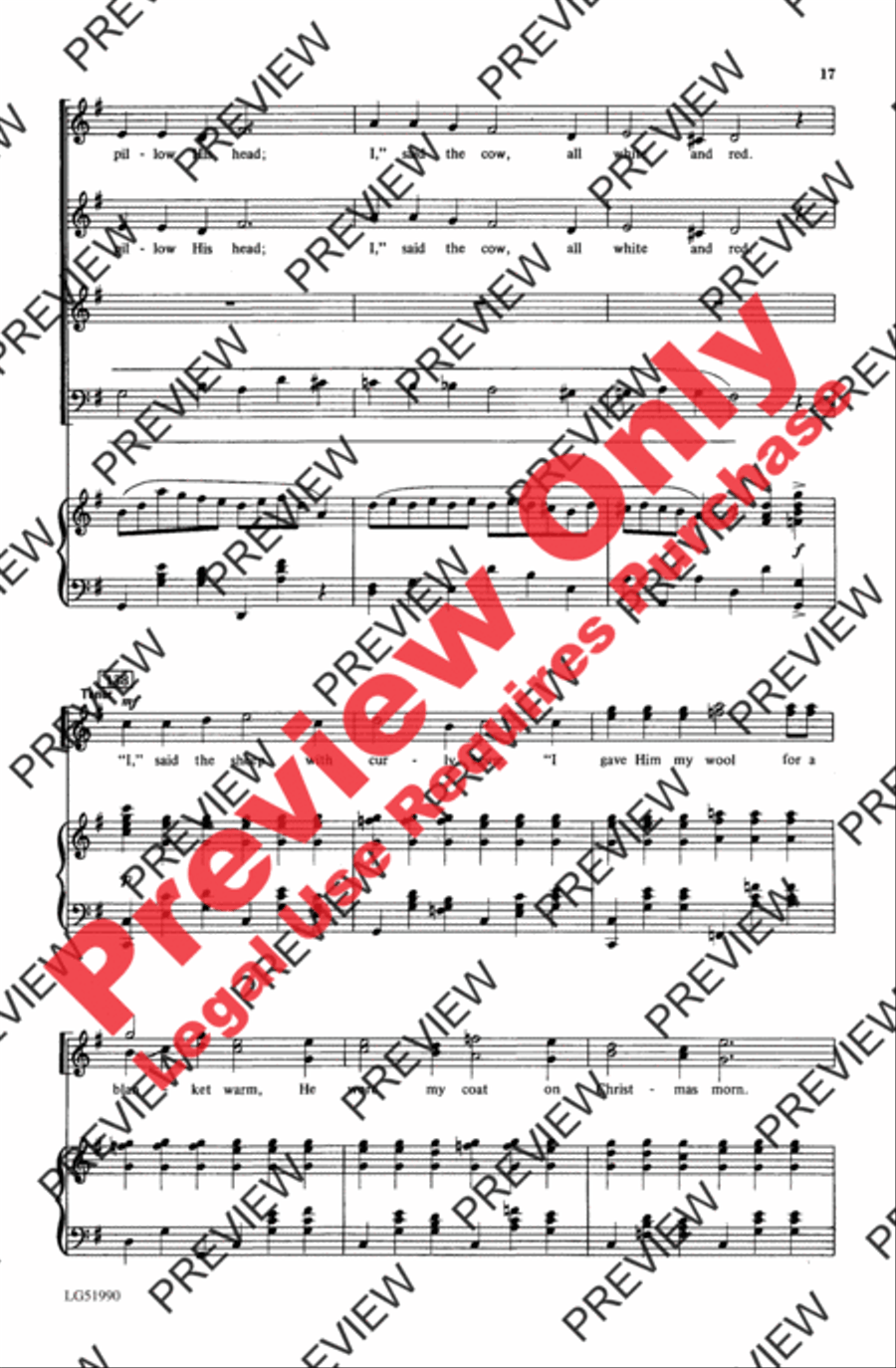 Carol Cantata Carol Cantata 4-Part scores gallery preview page 17