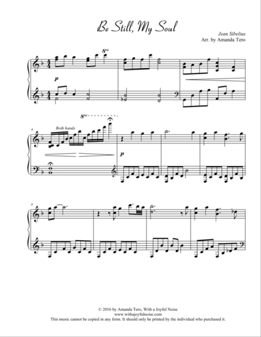 Be Still, My Soul – Late Intermediate Piano Sheet Music Piano Solo scores gallery preview page 3