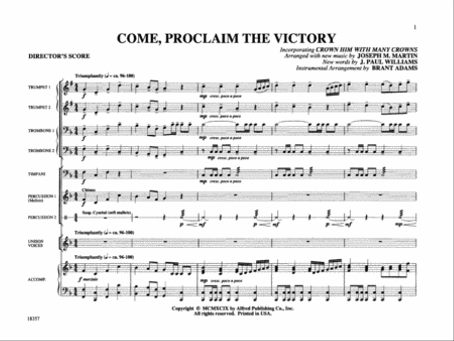 Come, Proclaim the Victory Choir scores gallery preview page 2