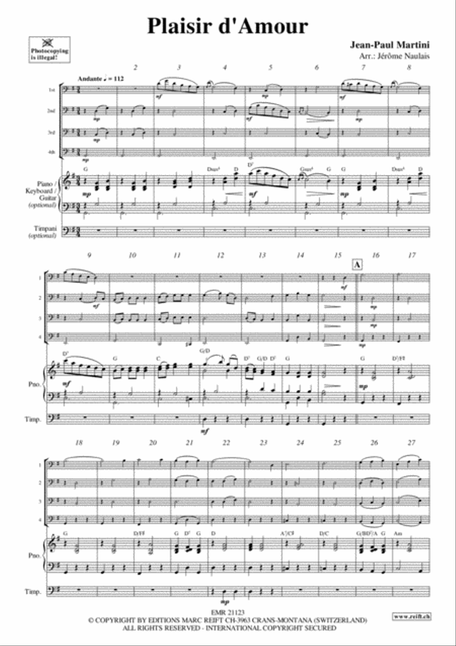 Plaisir d'Amour Cello scores gallery preview page 3