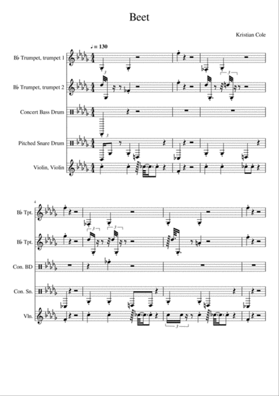 Beet Small Ensemble scores gallery preview page 1