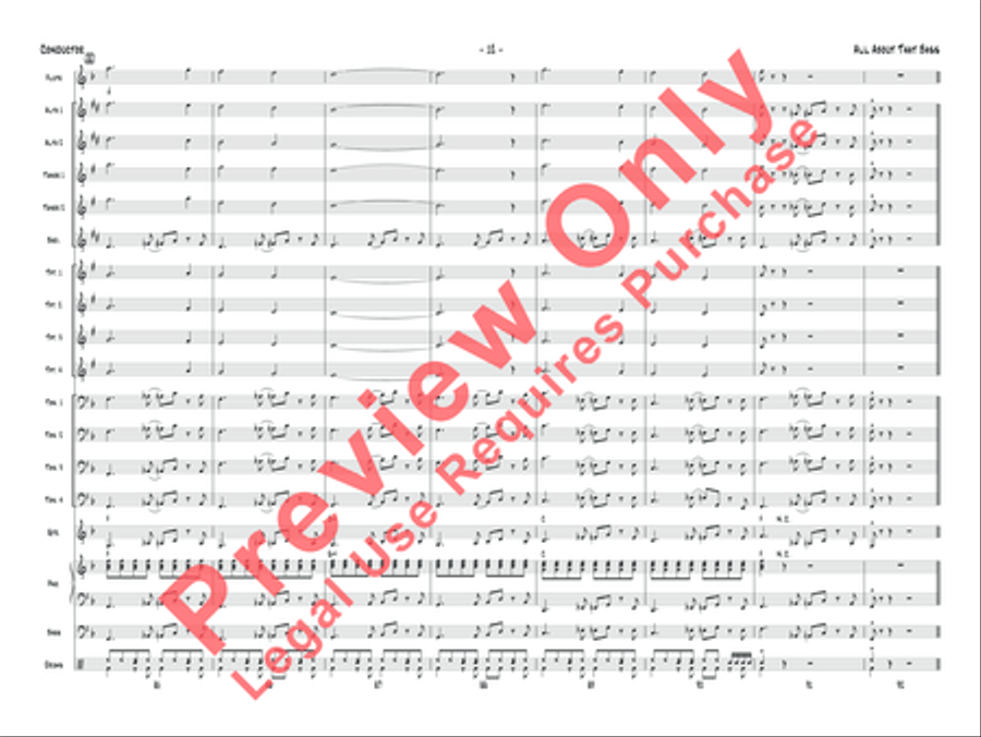 All About That Bass Jazz Ensemble scores gallery preview page 13