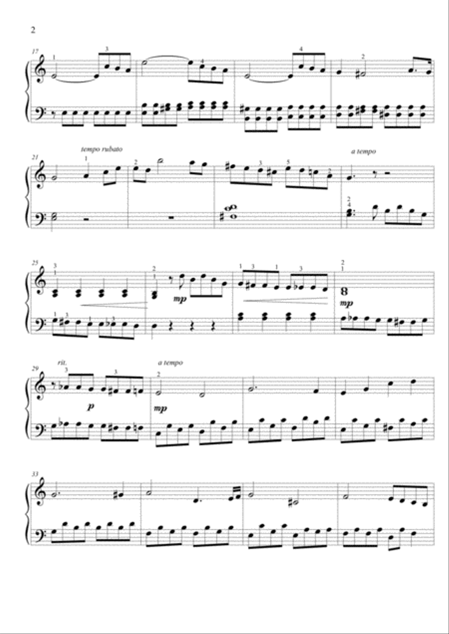 Pathetique Sonata Adagio - Moderate piano difficulty Piano Solo scores gallery preview page 3