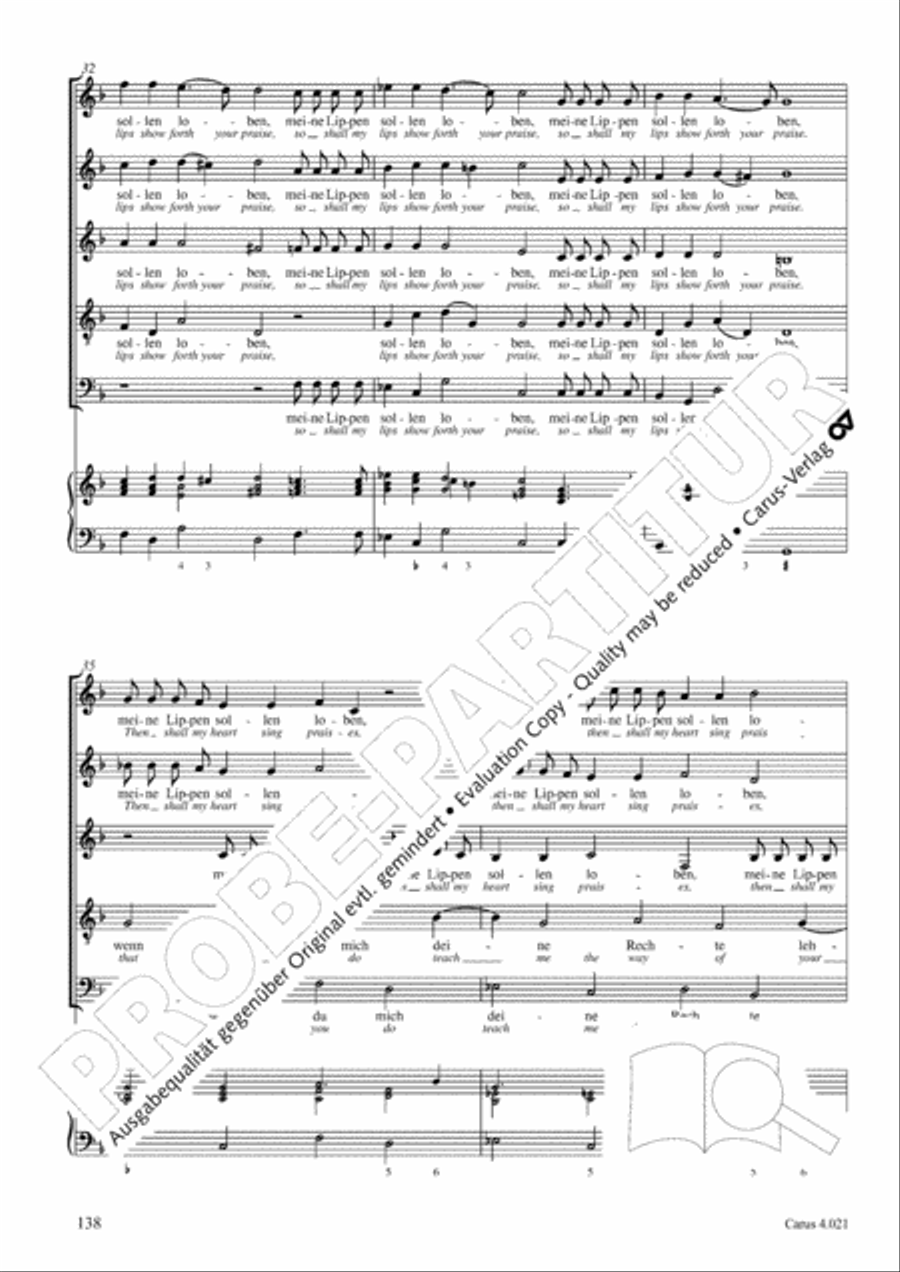 Schein: Israelsbrunnlein. Fontana d'Israel. Complete edition Choir scores gallery preview page 145