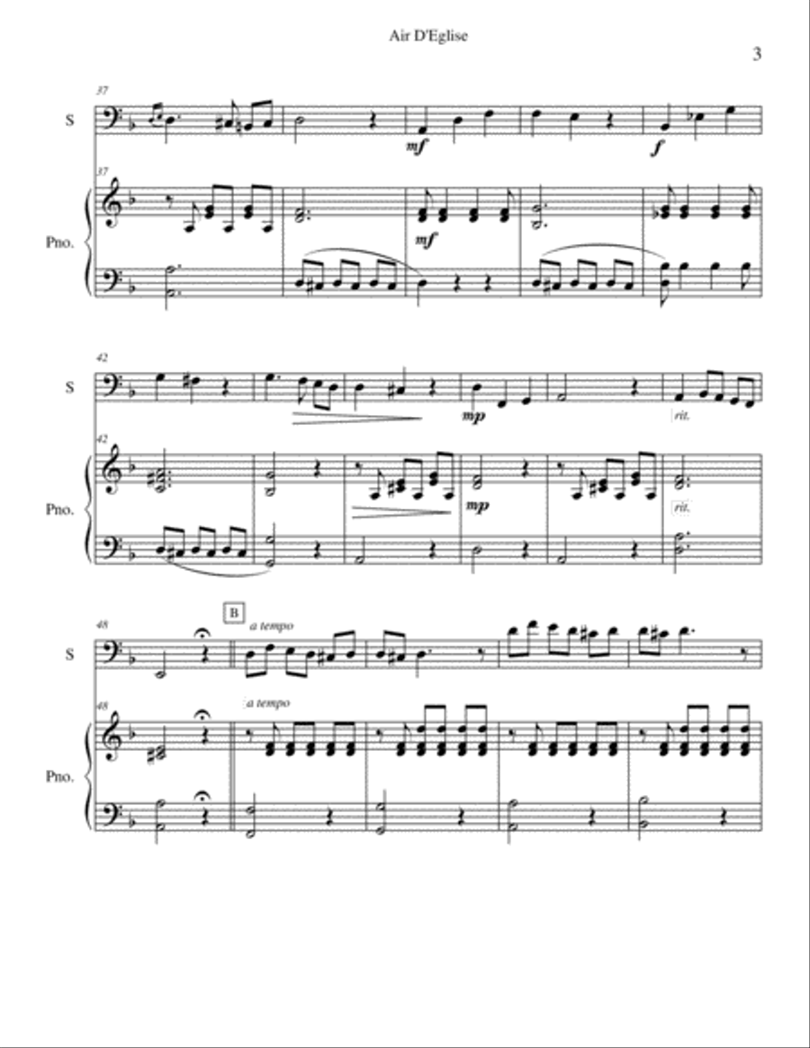 Air D'Eglise (Pieta Signore) Bassoon scores gallery preview page 3