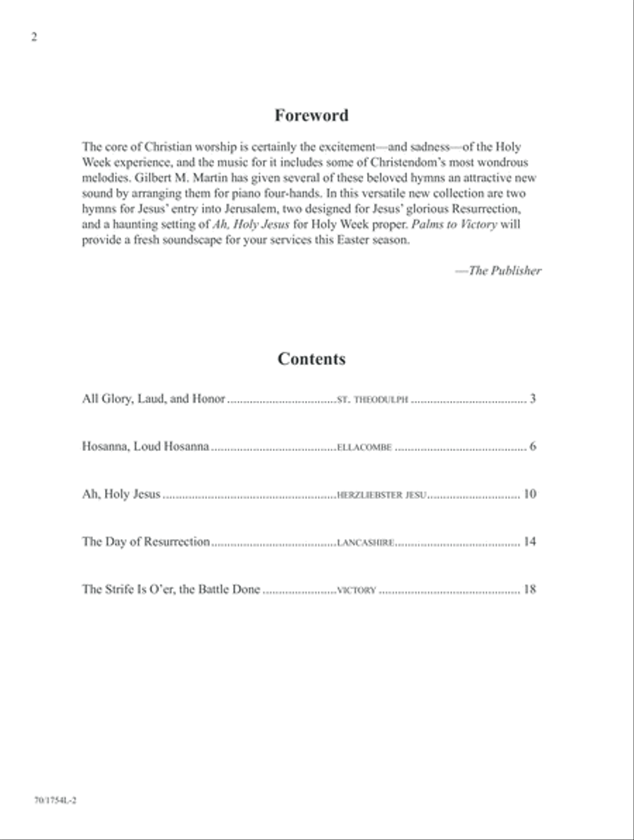 Palms to Victory Piano Duet scores gallery preview page 2