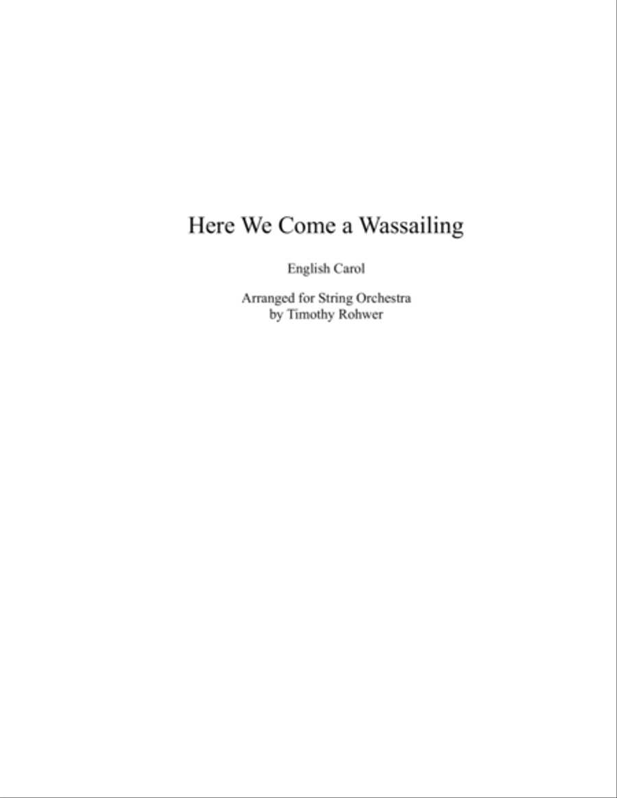 Here We Come a Wassailing String Quartet scores gallery preview page 1
