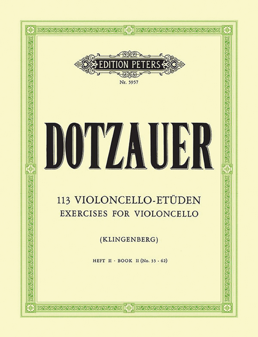 113 Exercises for Violoncello, Book 2 Cello scores gallery preview page 1