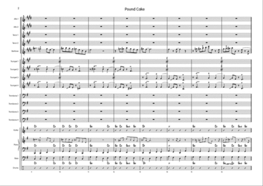 Pound Cake Big Band scores gallery preview page 3
