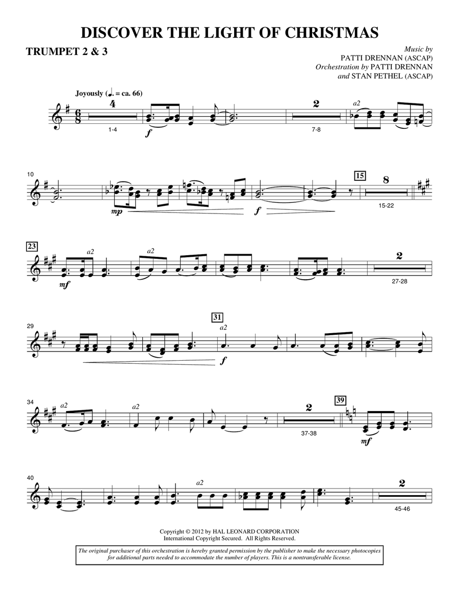 Discover The Light Of Christmas - Bb Trumpet 2,3