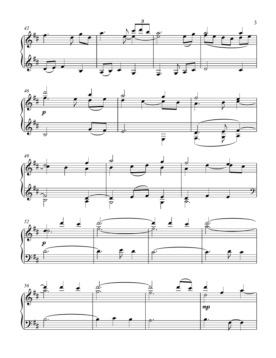 The King of Love My Shepherd Is (ST COLUMBA) Piano Solo scores gallery preview page 3