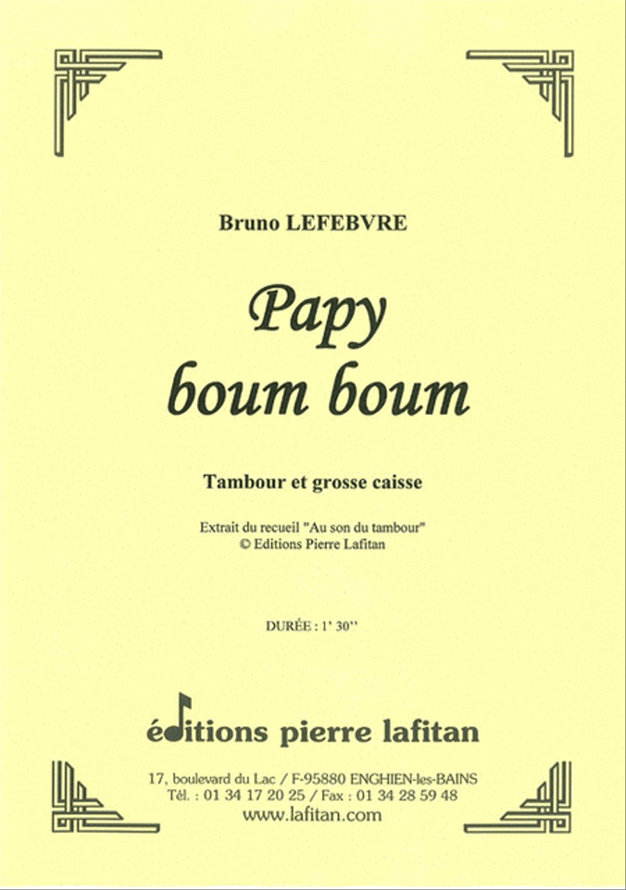 Papy Boum Boum Papy Boum Boum Percussion scores gallery preview page 1