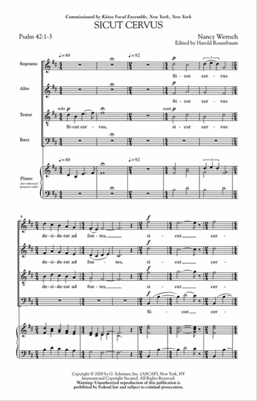 Sicut Cervus 4-Part scores gallery preview page 2