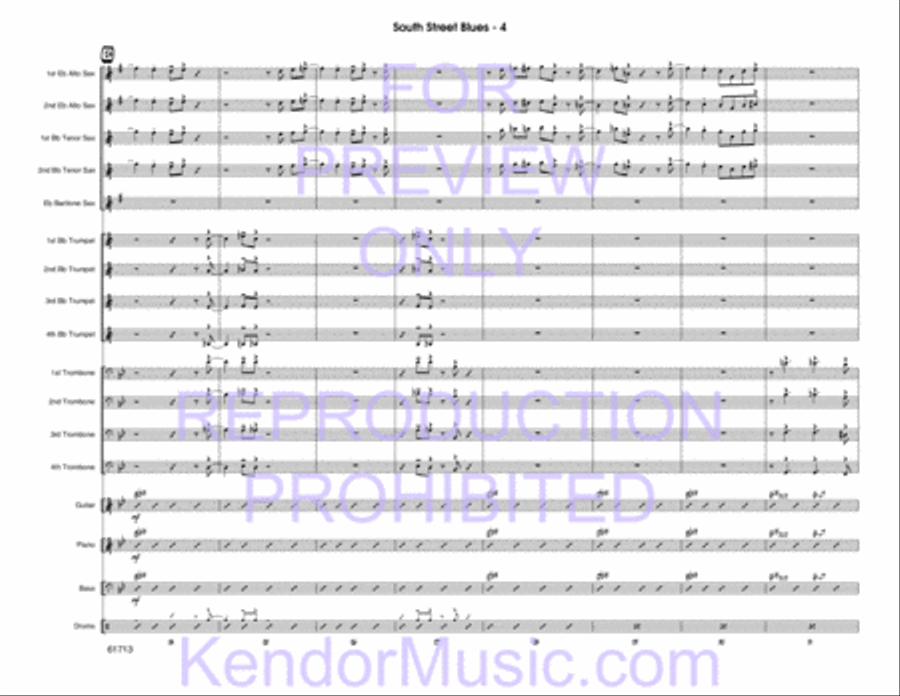 South Street Blues (Full Score) Jazz Ensemble scores gallery preview page 5