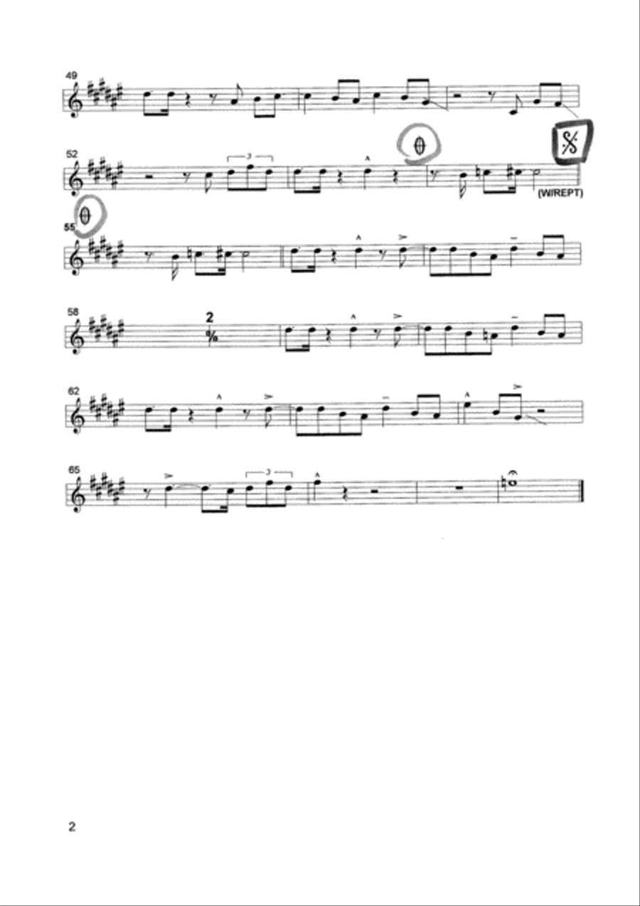 Be-bop-a-lula Be-bop-a-lula Tenor Saxophone scores gallery preview page 4