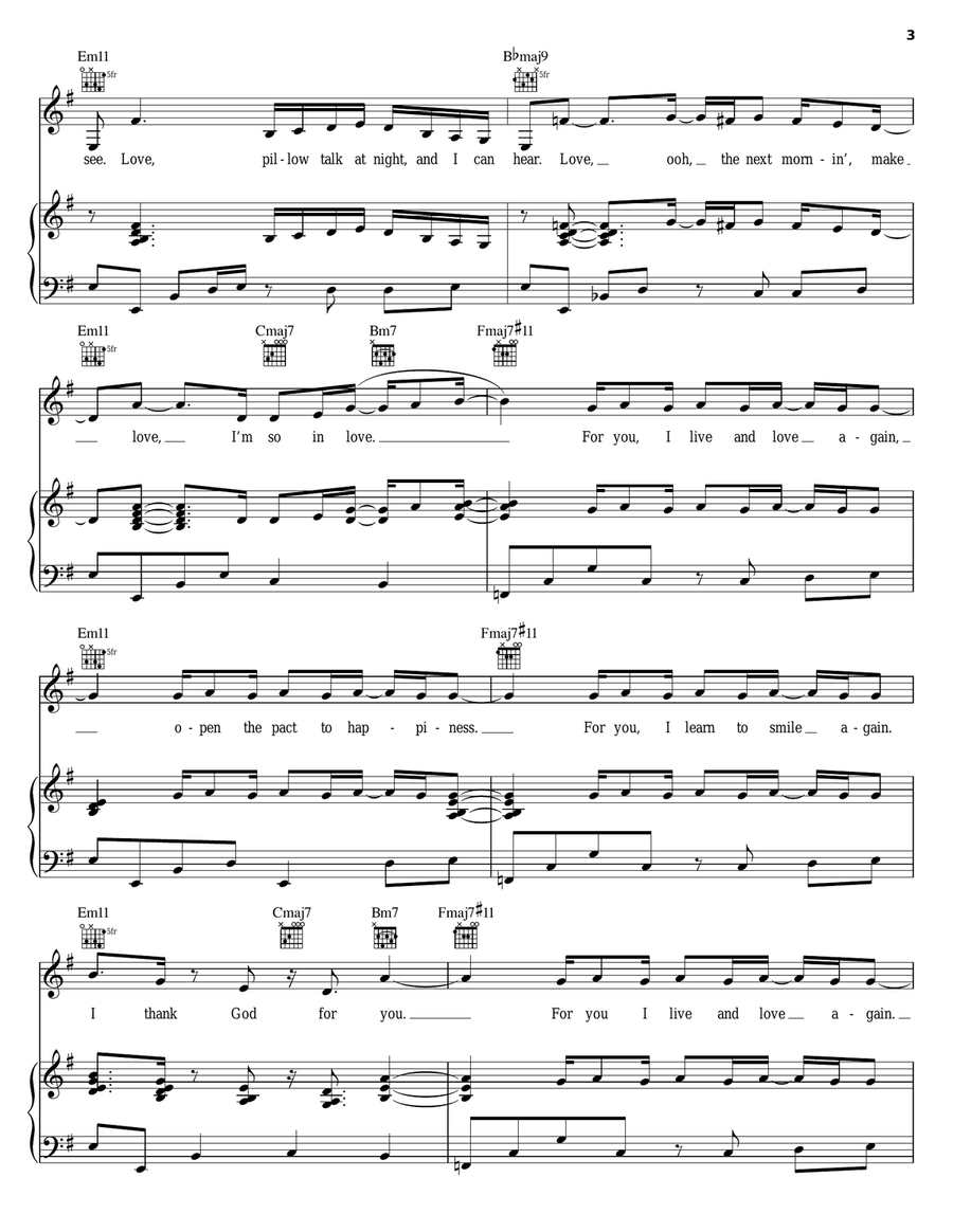 Love Piano, Vocal, Guitar scores gallery preview page 3